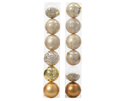Giant  Ultra shiny Bauble Tube of 6, 15cm, 5 Color Option (Copy) PartyPerfetto