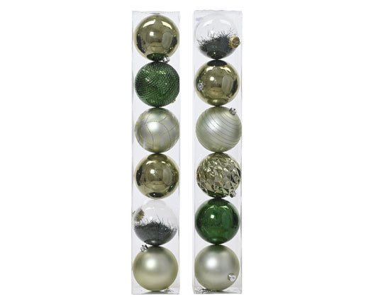 Giant  Ultra shiny Bauble Tube of 6, 15cm, 5 Color Option (Copy) PartyPerfetto