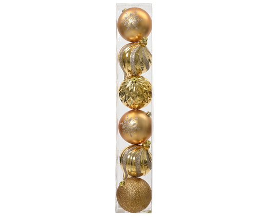 Giant  Ultra shiny Bauble Tube of 6, 15cm, 5 Color Option (Copy) PartyPerfetto