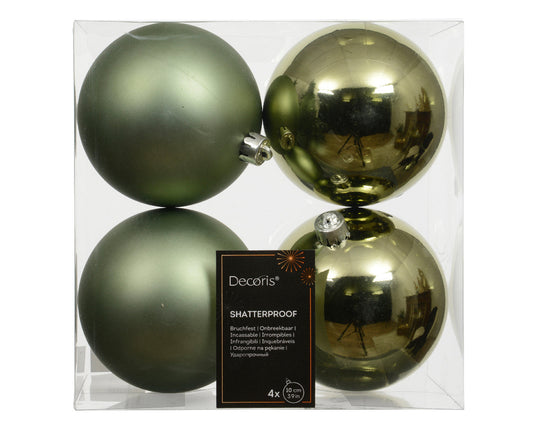 Bauble set Pack of 4 10cm 7 Color Option (Copy) Party Perfetto