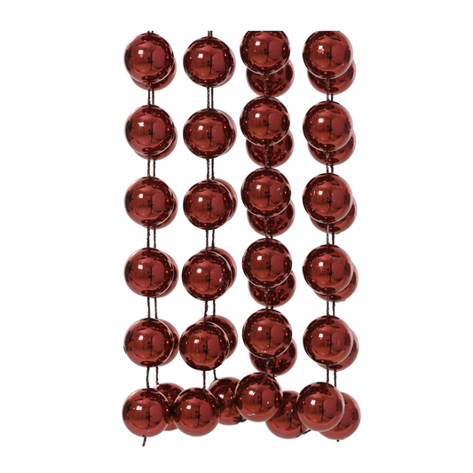 Christmas Oxblood Beads String 2.7mtr Party Perfetto