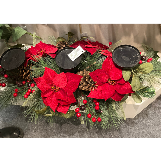 Poinsettia Candle Holder  81cm Party Perfetto