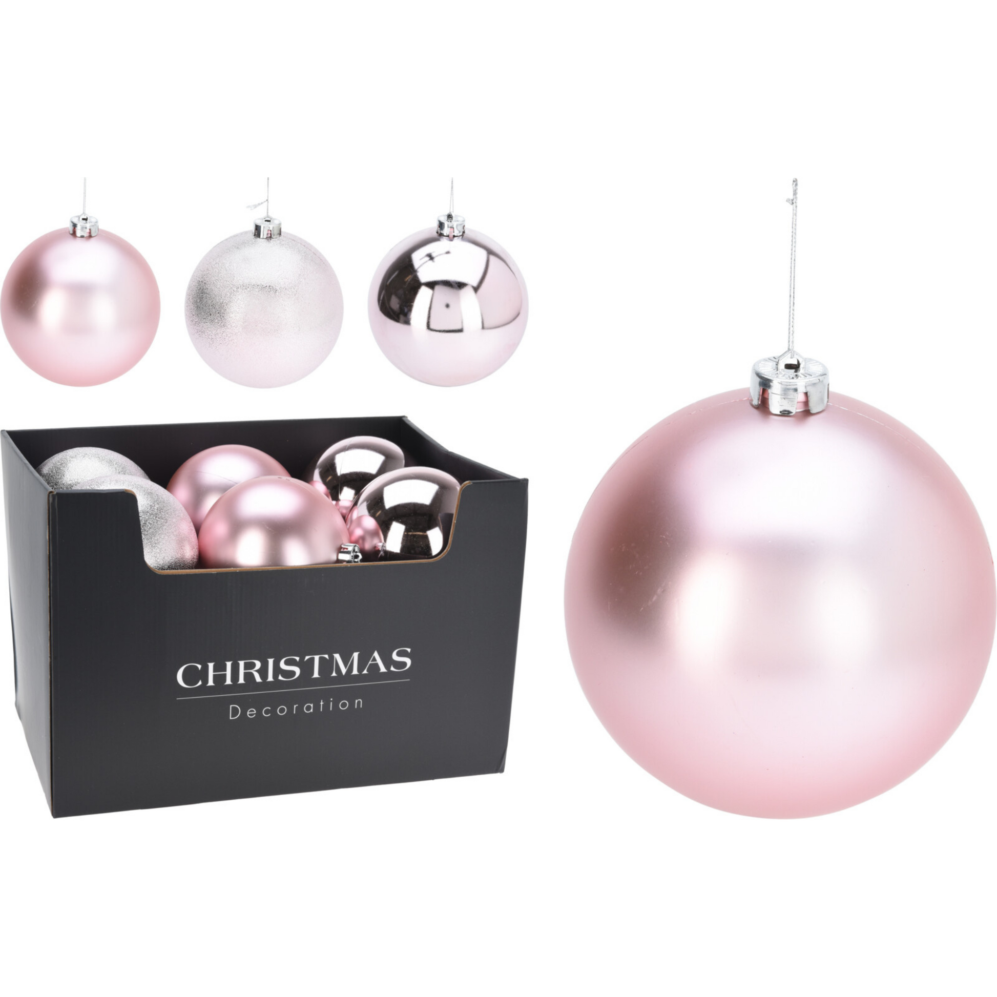 Pink Shine Xmas Bauble (M) PartyPerfetto