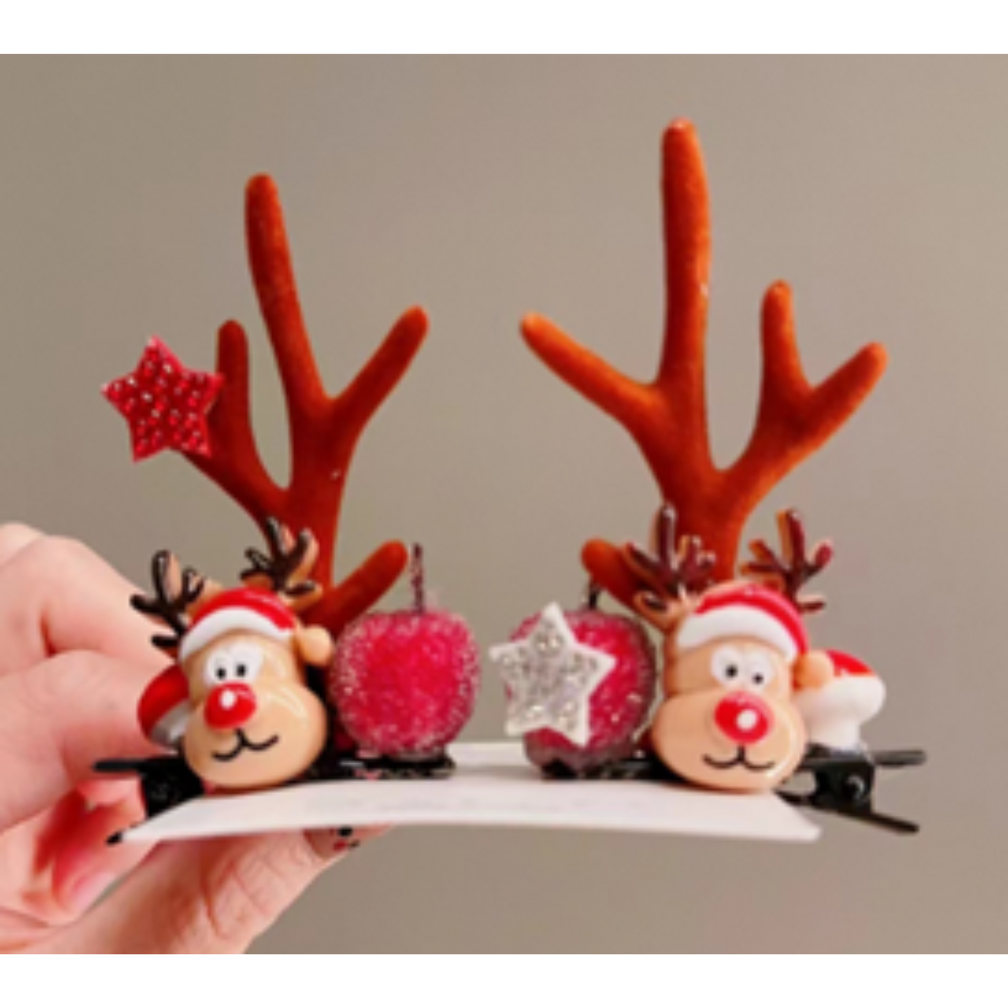 Reindeer Antler Hair Clips PartyPerfetto