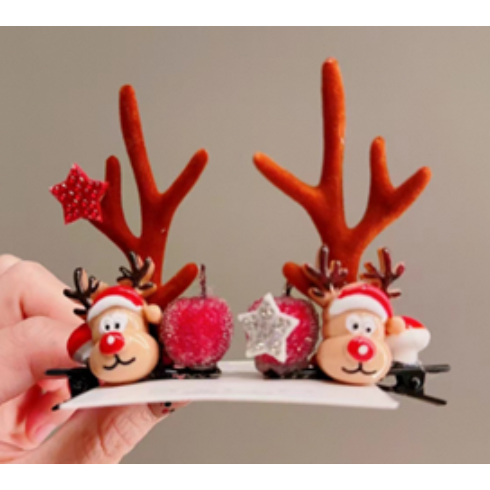 Reindeer Antler Hair Clips PartyPerfetto