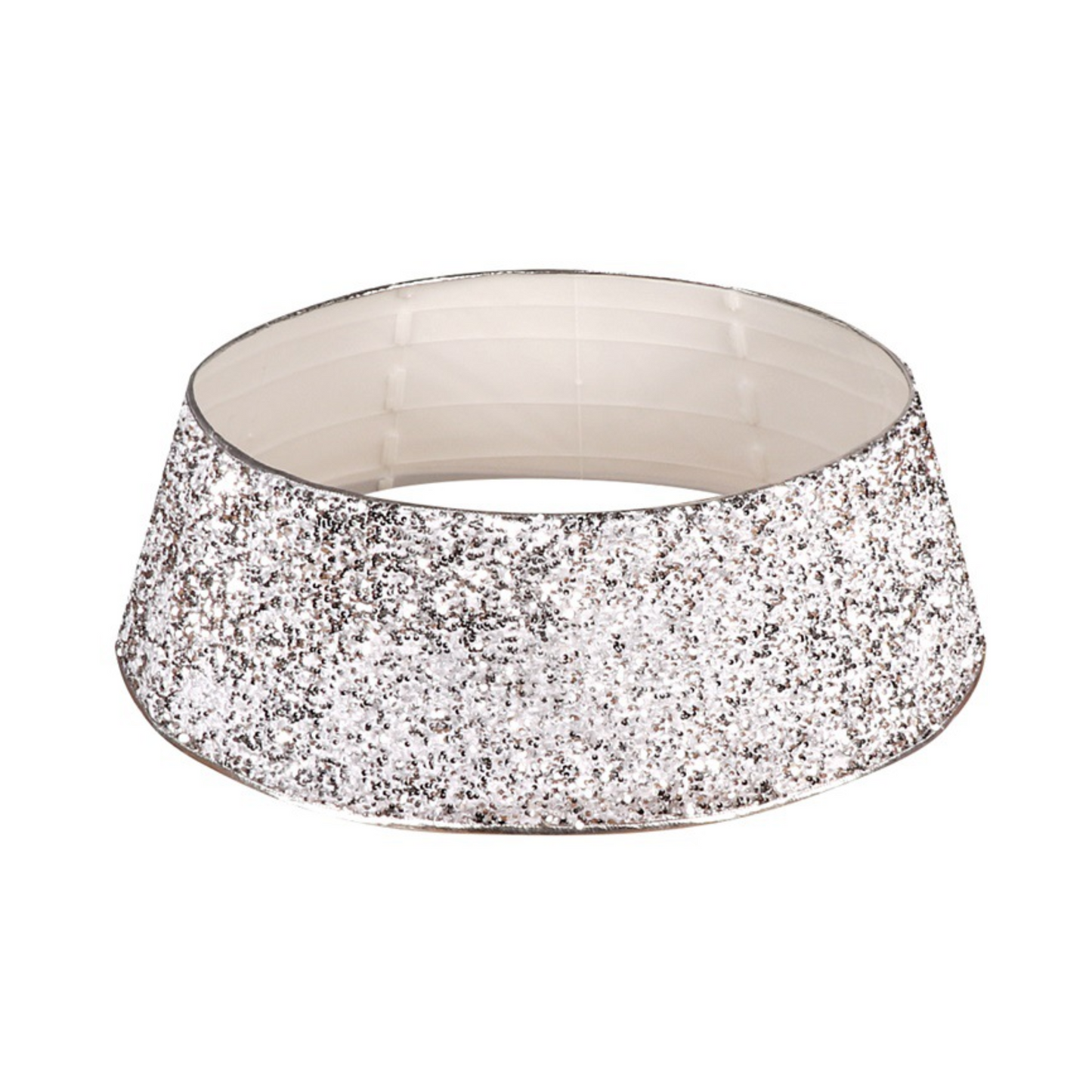 Silver Sequin Tree Skirt PartyPerfetto