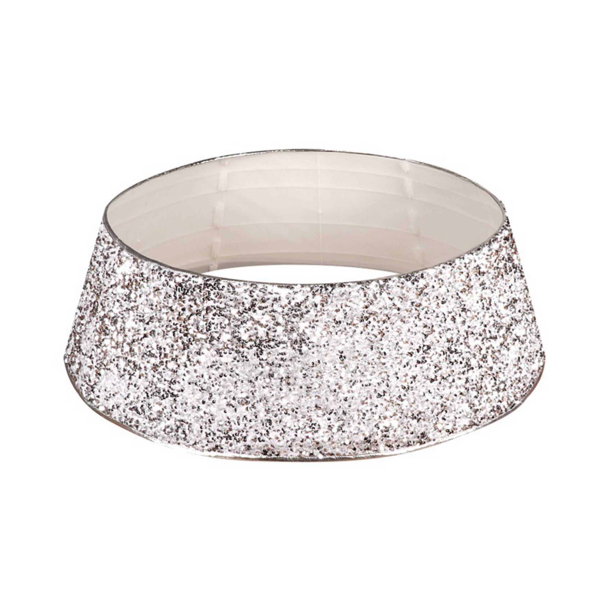 Silver Sequin Tree Skirt PartyPerfetto
