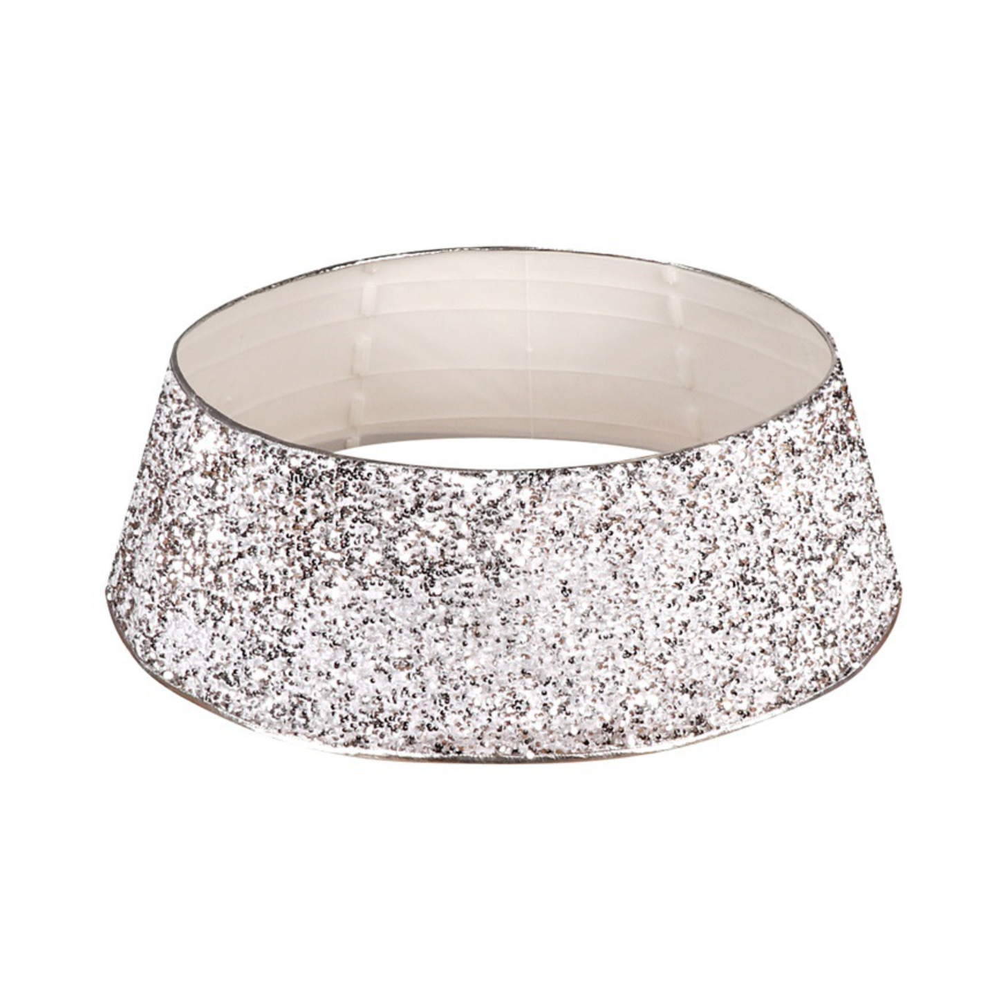 Silver Sequin Tree Skirt PartyPerfetto