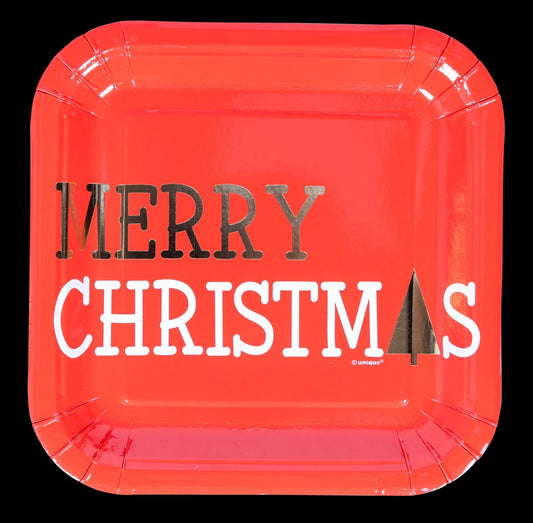 Merry Christmas Printed Plate PartyPerfetto