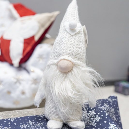 Woolen White Knitted Gonk PartyPerfetto