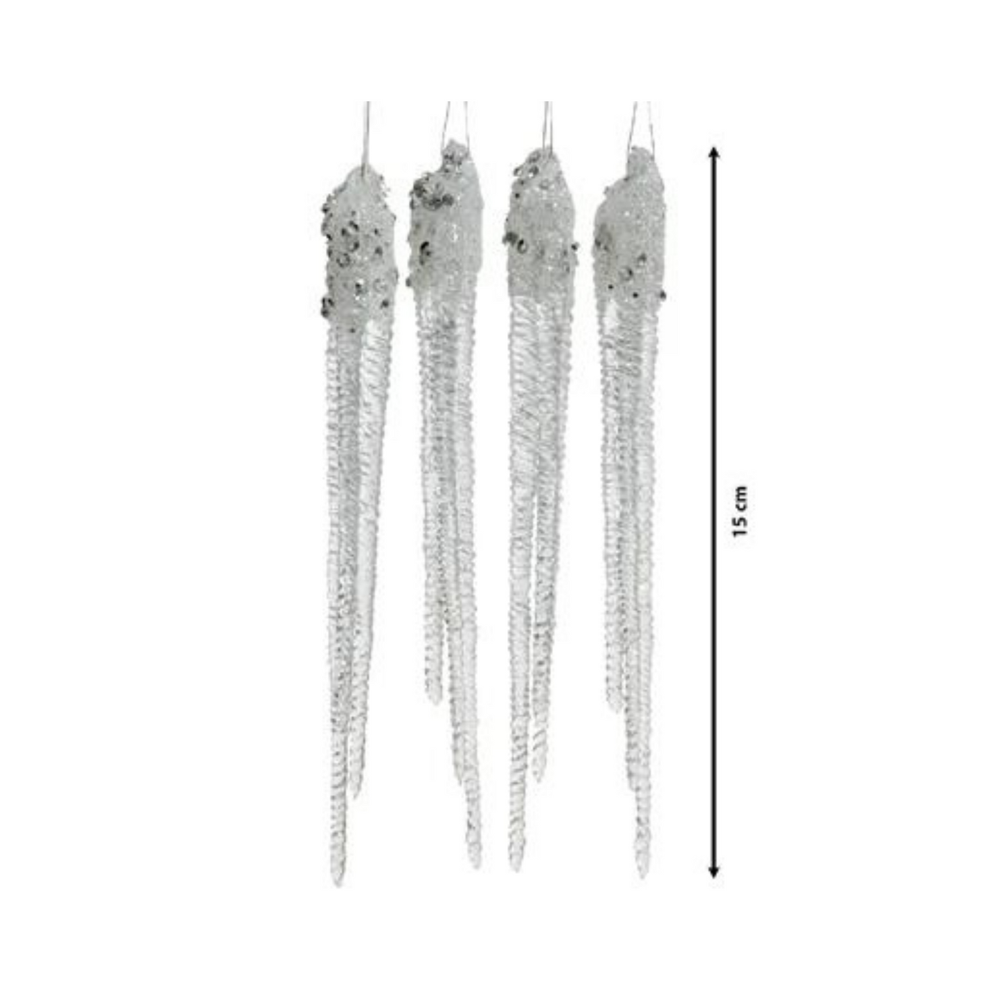 Icicle with Glitter Ornaments PartyPerfetto