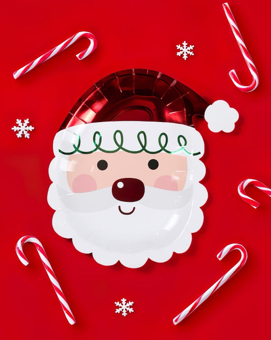 Santa Face Plate 1 PartyPerfetto