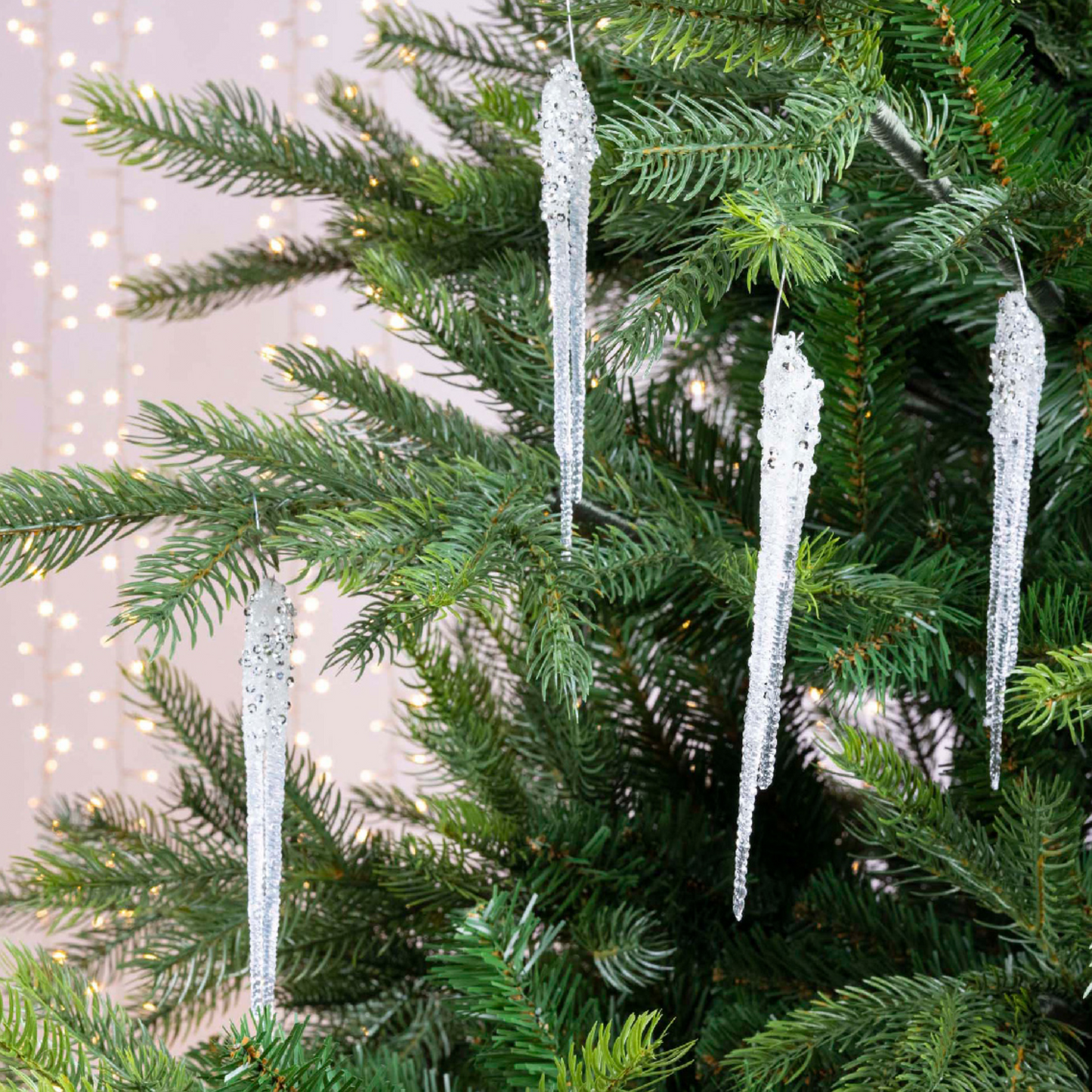 Icicle with Glitter Ornaments PartyPerfetto