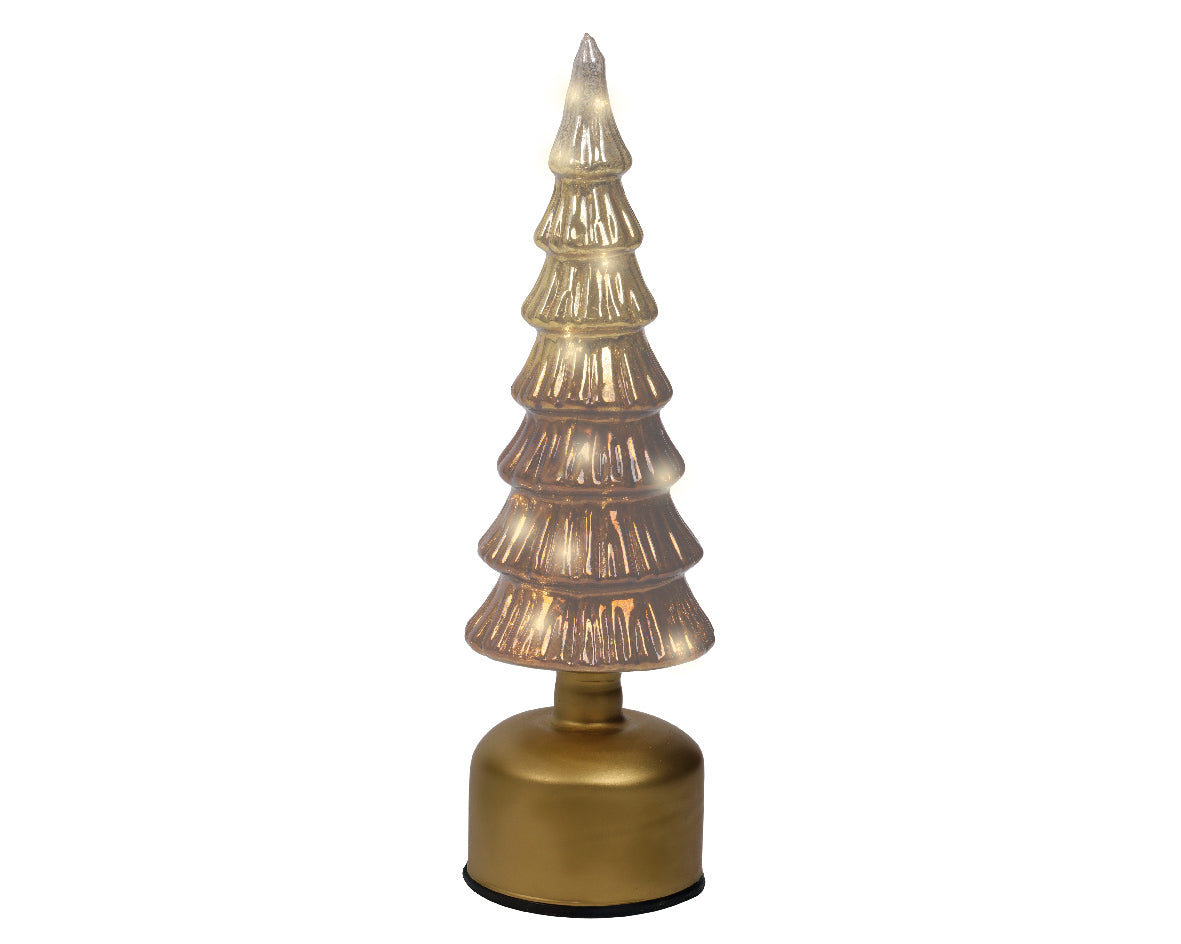 Rotating Micro LED Tree (Red & Gold 33cm) (2Color Opt.)