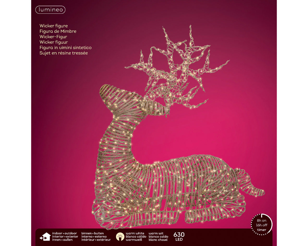 Micro LED Sitting Reindeer Party Perfetto