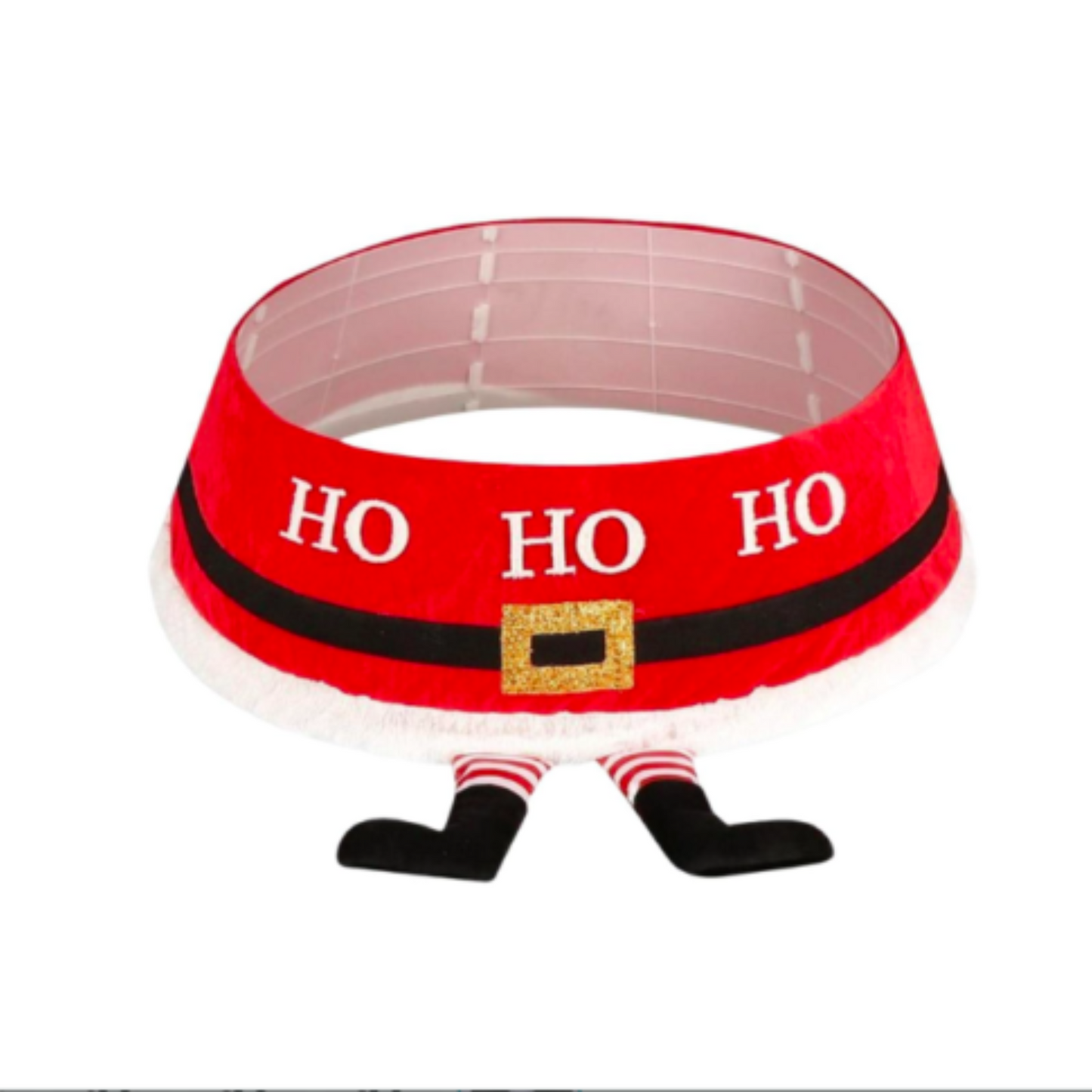 HoHo Red Suede Tree Skirt PartyPerfetto