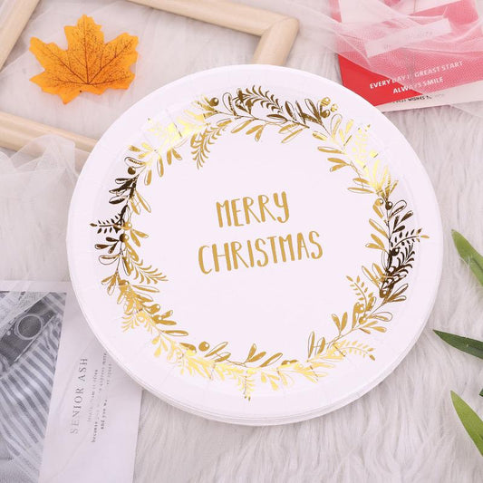 Merry Christmas Printed Plate PartyPerfetto
