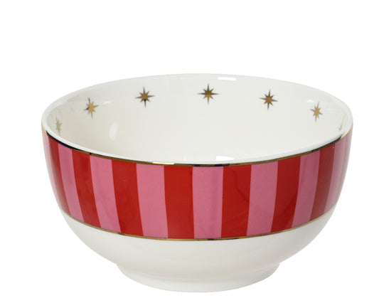 Porcelain White & Red Bowl