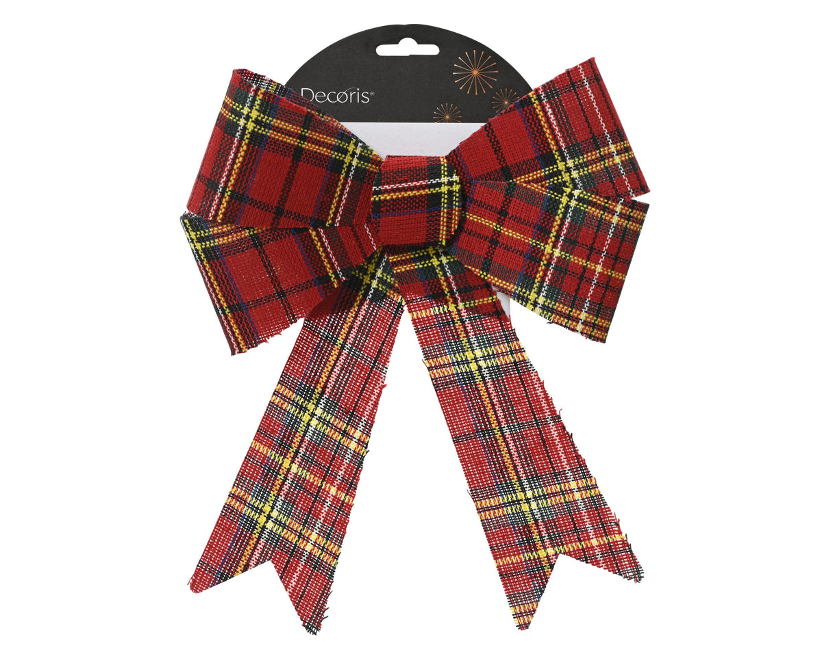 Checked Pattern Bow (3 Size)