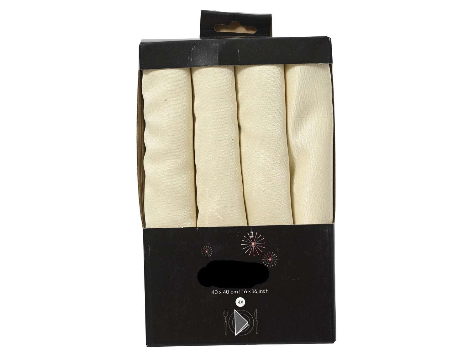 Star Pattern Napkin 2color Opt. Box Of 4 Party Perfetto