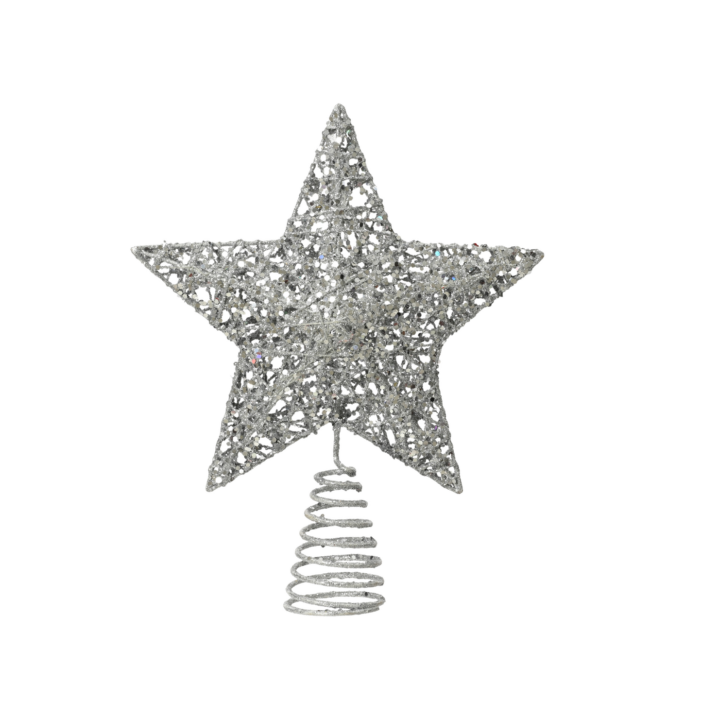 Silver Star Tree Topper PartyPerfetto