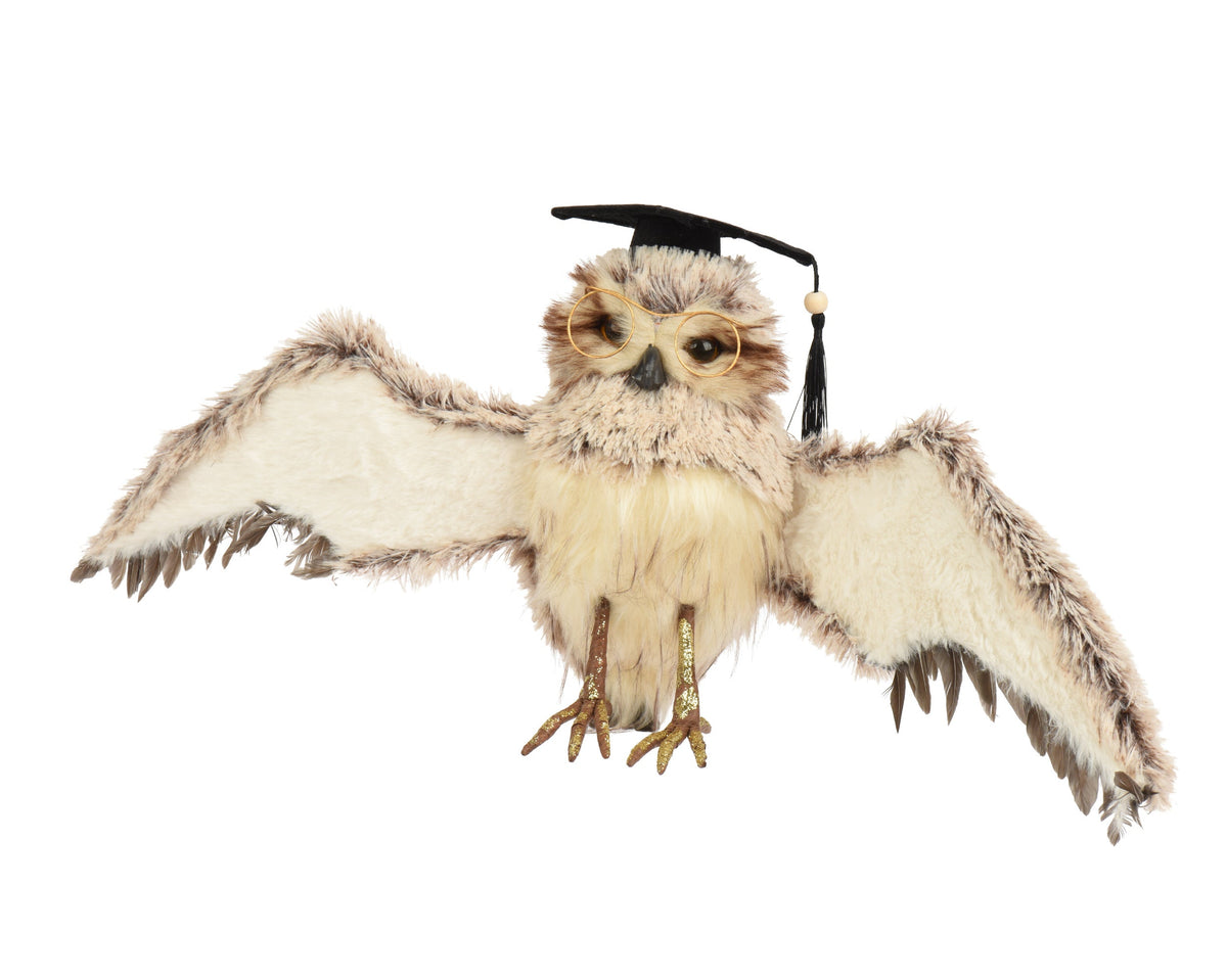 Flying Artificial Owl With feathers fur Party Perfetto