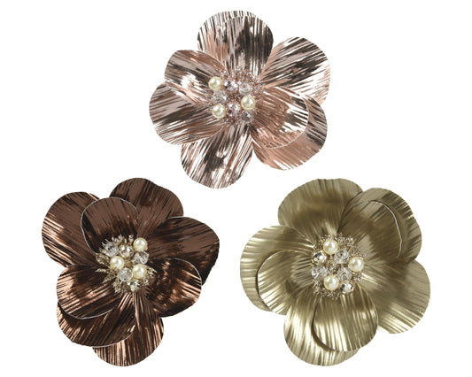 Ultra Shiny Poppy  Flowers (Pack Of 3) Party Perfetto