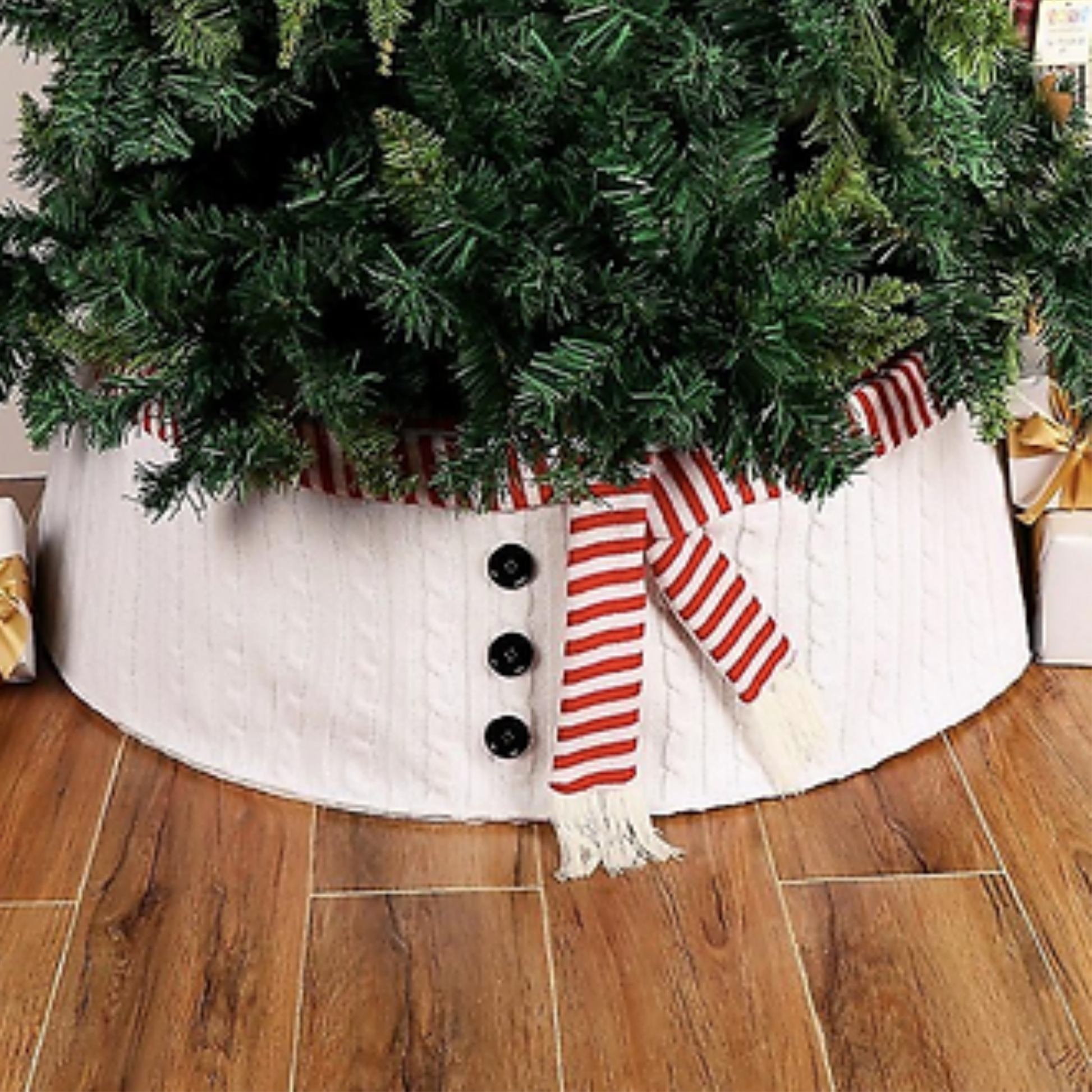 Snowman Tree Skirt PartyPerfetto
