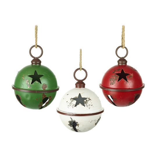 STAR CUT OUT METAL BAUBLES