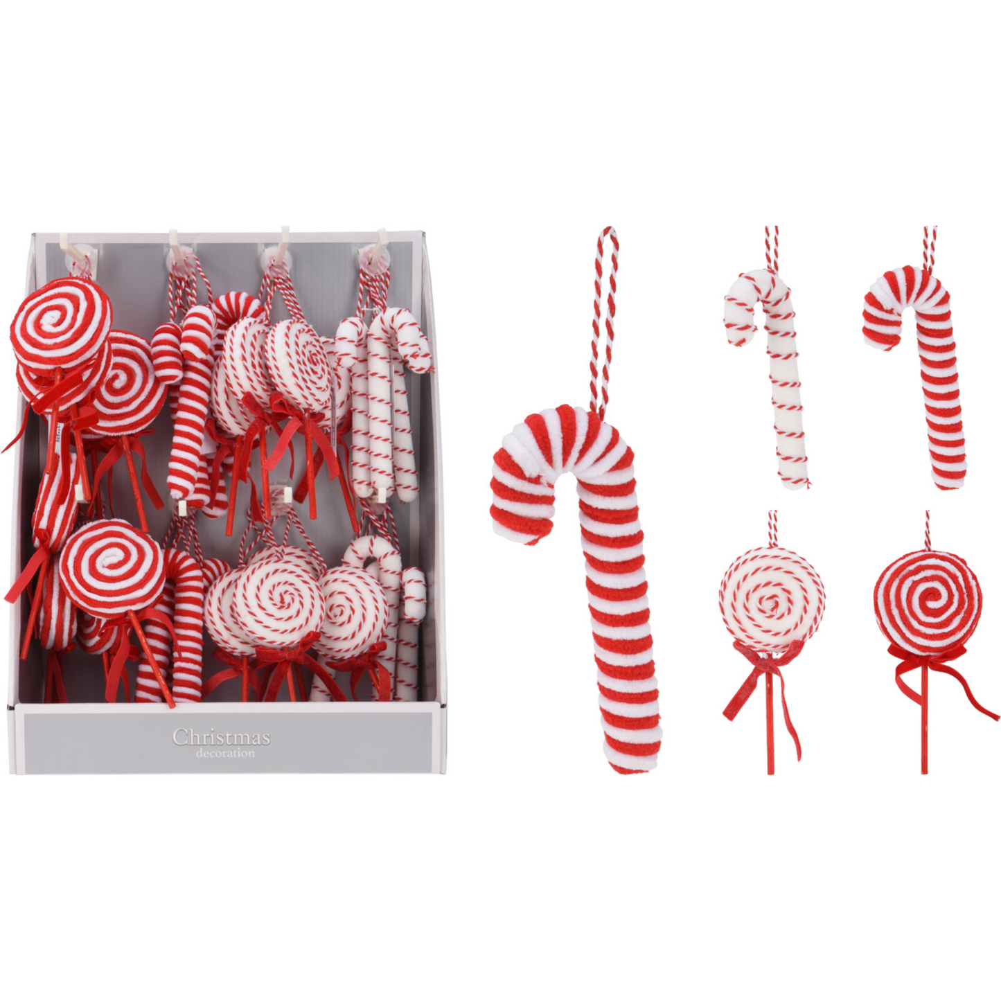 Hanging Christmas Candy Ornaments Pack of 4 PartyPerfetto