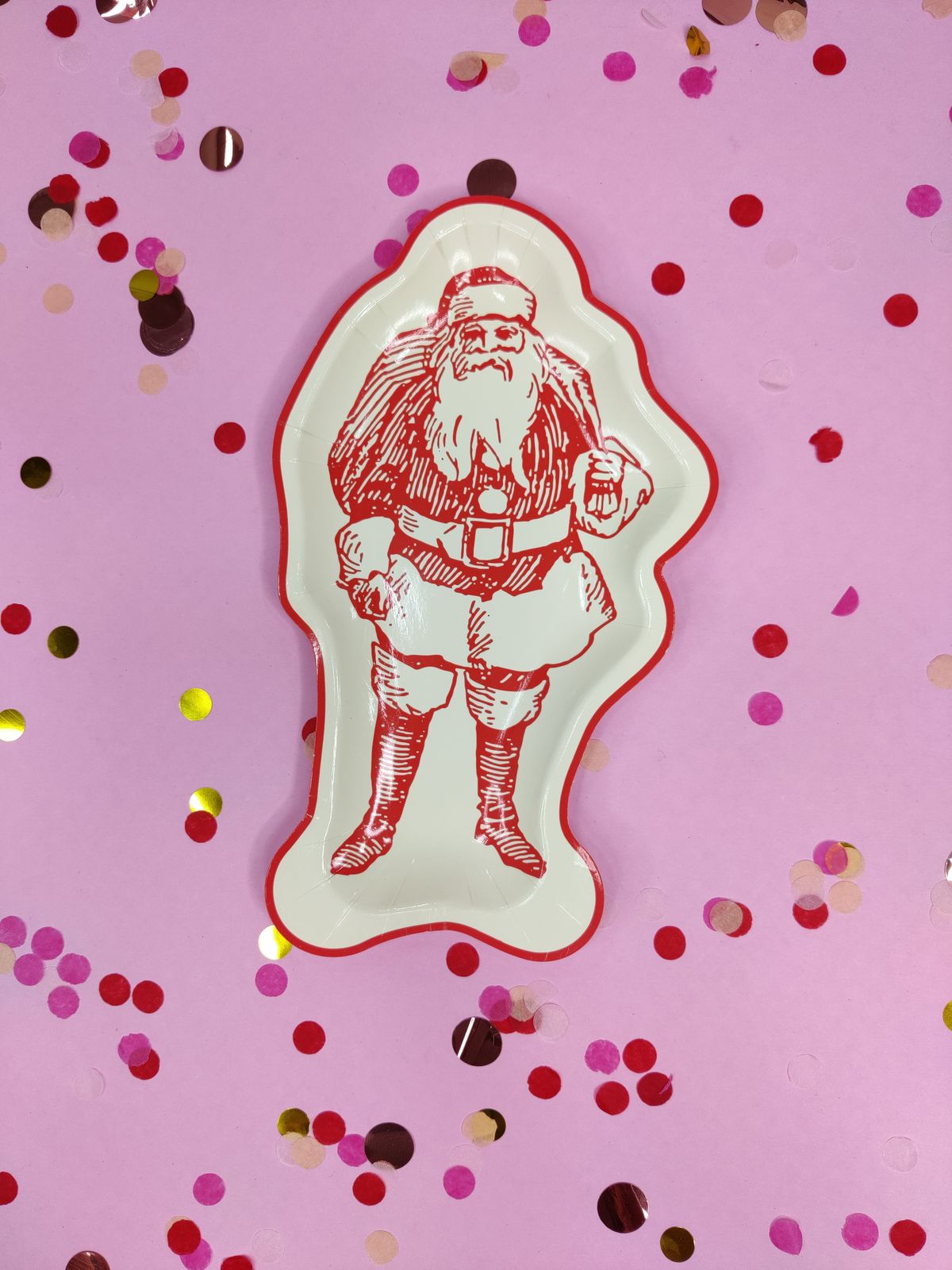 Santa Shaped Plate PartyPerfetto