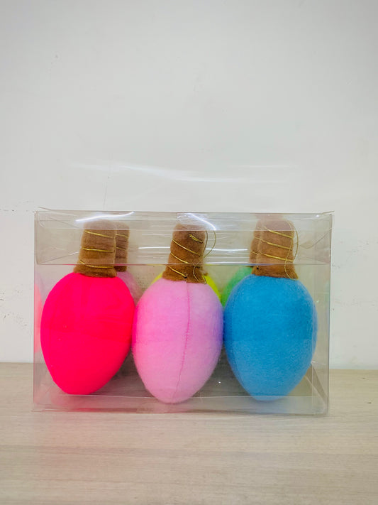 Christmas Light Bulb Shaped Tree Ornaments Party Perfetto