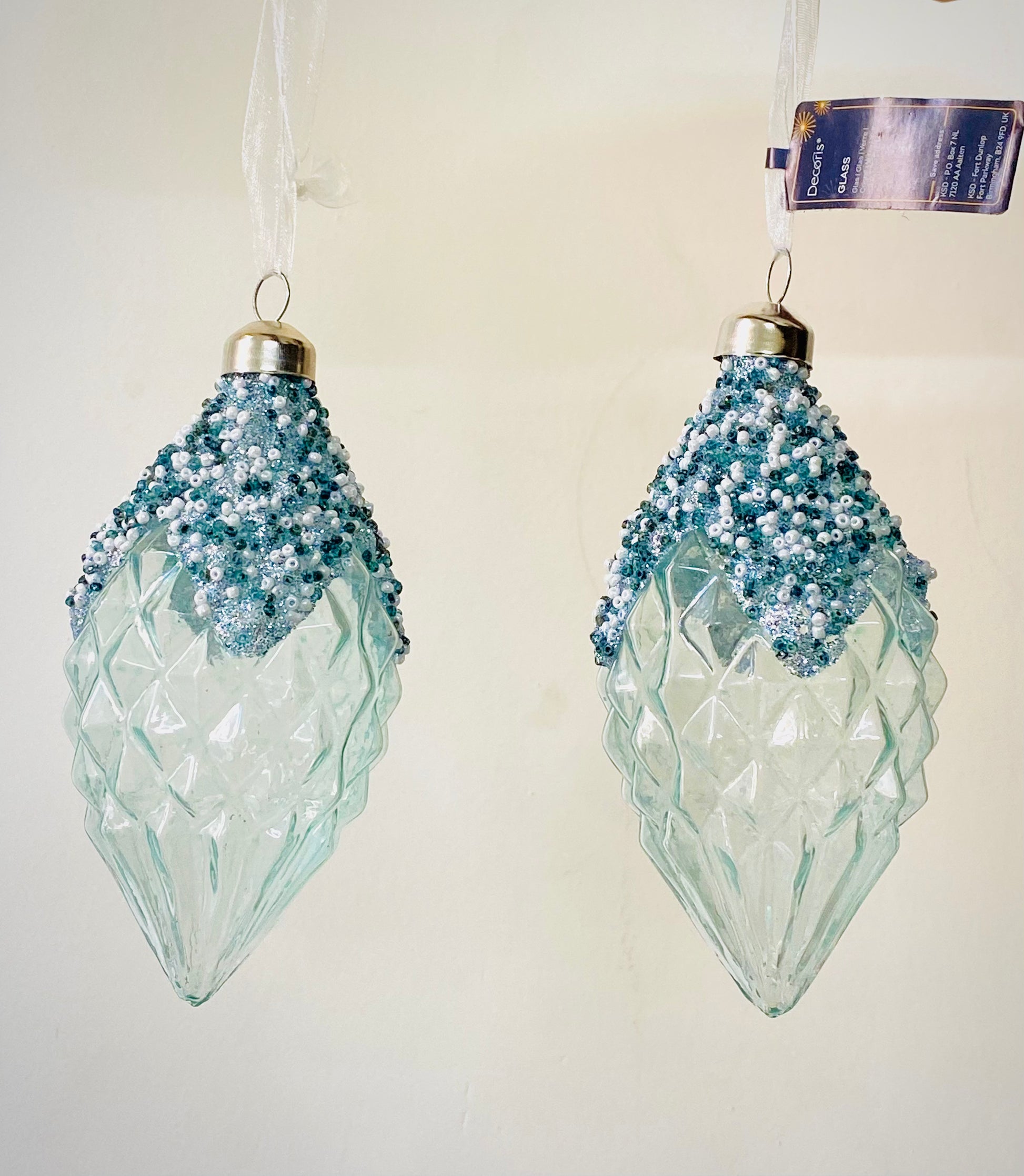 Glass Ornament (Pck of 2) PartyPerfetto