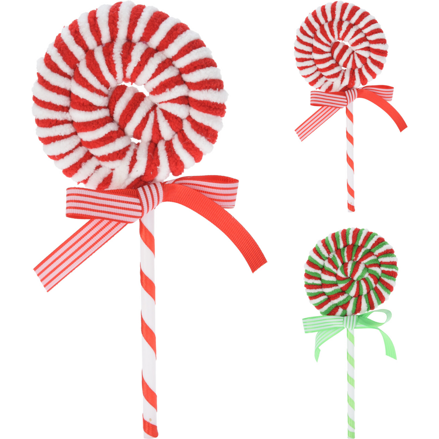 Red & White Xmas Lollipop (36 cm) Pack of 2 PartyPerfetto