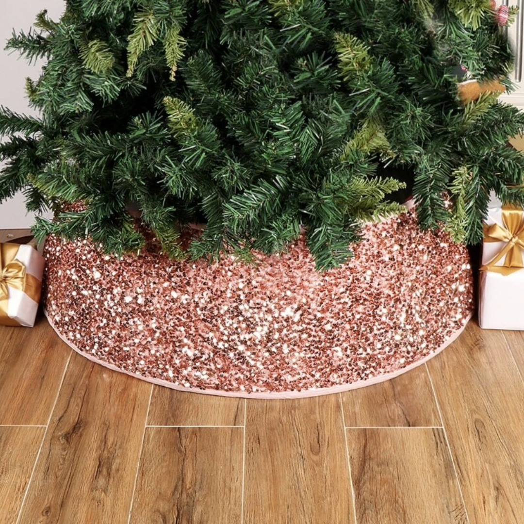 Pink Sequin Tree skirt PartyPerfetto