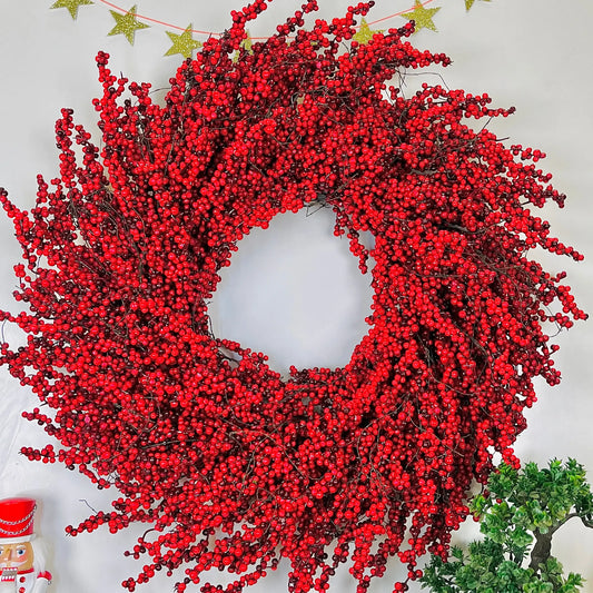 Red Berries Wreath (65 cm) PartyPerfetto