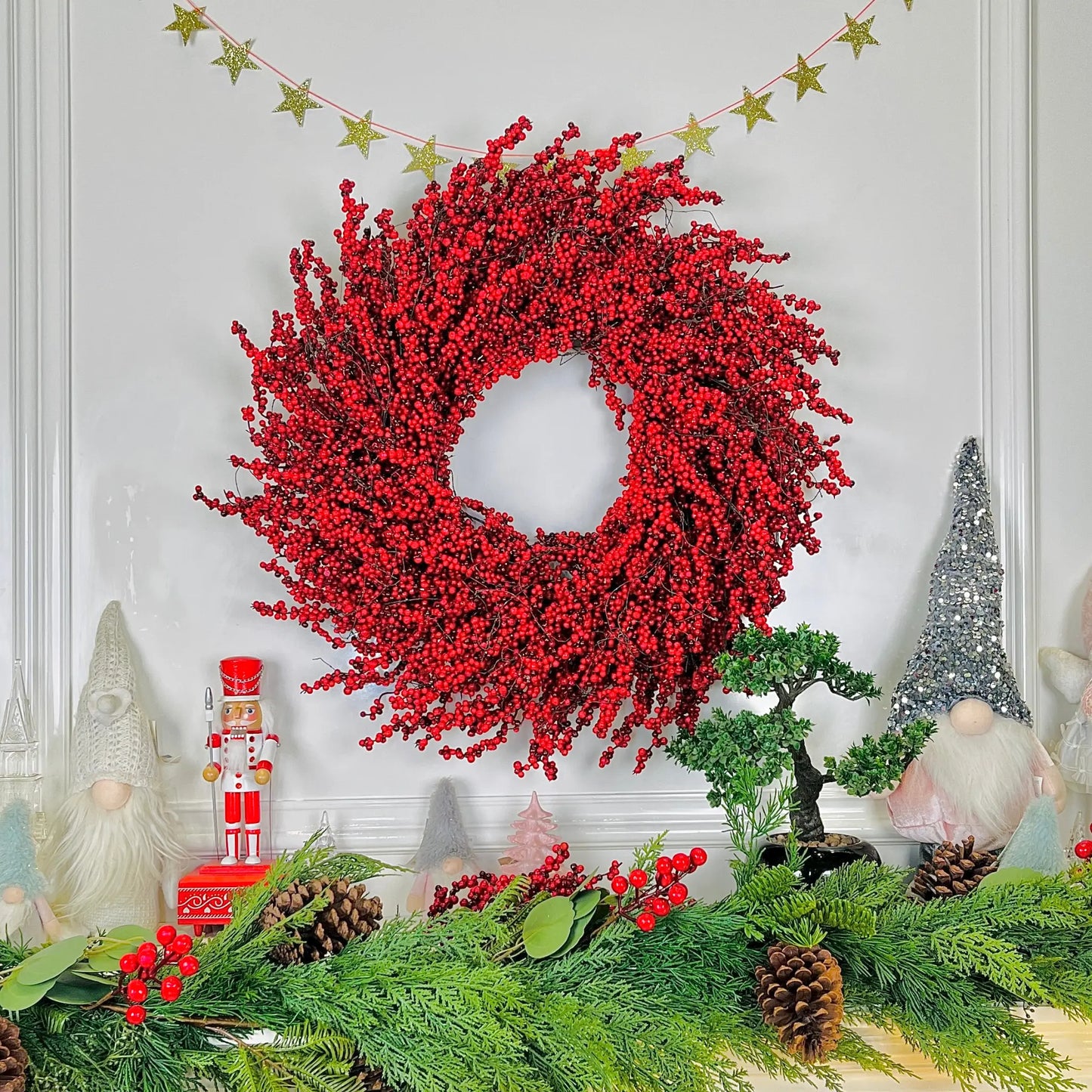 Red Berries Wreath (65 cm) PartyPerfetto