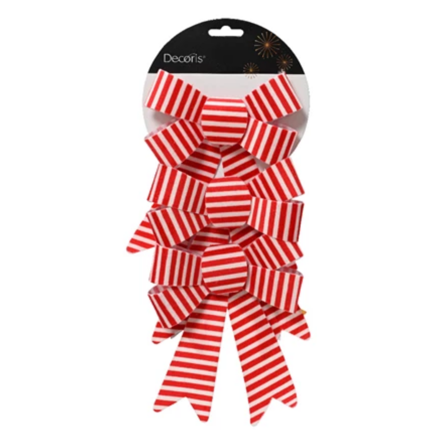 Red & White Stripes Bow's PartyPerfetto