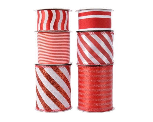 Red And white Ribbon Role PartyPerfetto