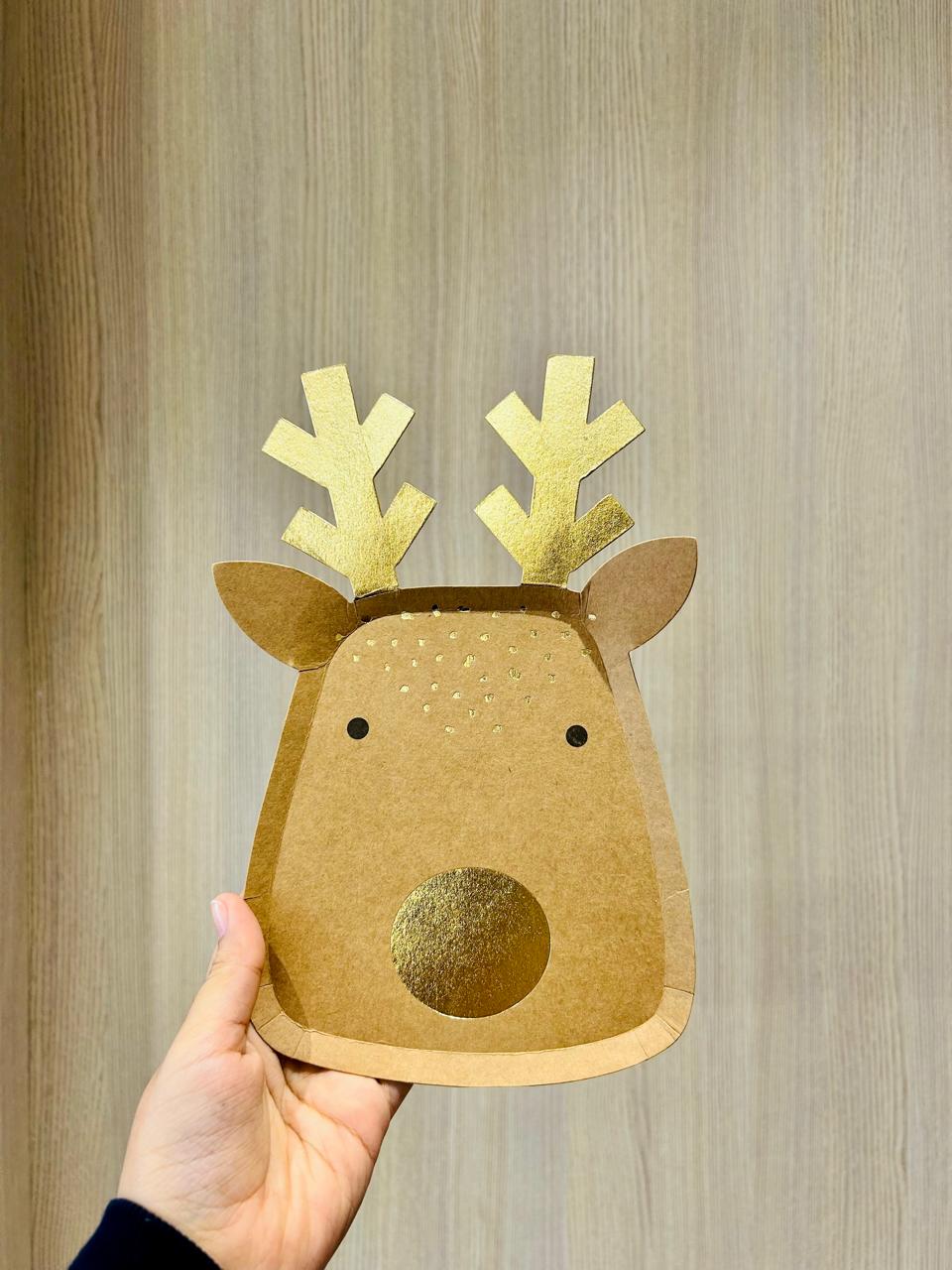Reindeer Shaped Dessert Plates PartyPerfetto