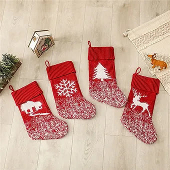 Snowflake Design Stockings PartyPerfetto