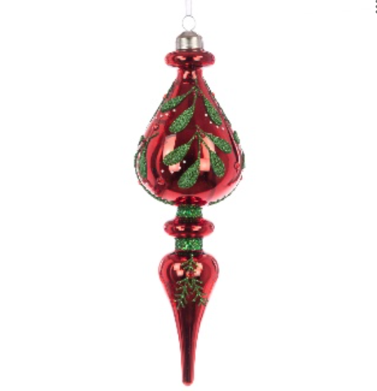Glass Rosemary Fancy Finial 22 cm Party Perfetto