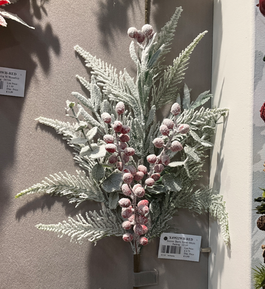 Snowy Berry Spray 66cm Party Perfetto