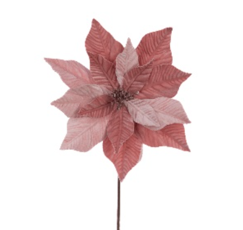 Giant Poinsettia Stem 50Cm 2Color Opt. Party Perfetto