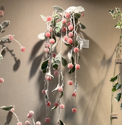 Snowy Echinop Hanging Spray 101Cm Party Perfetto