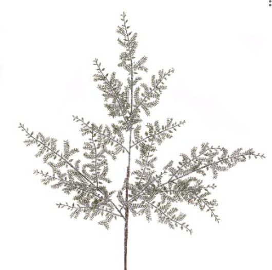 Frosted Fern Spray 69cm Party Perfetto