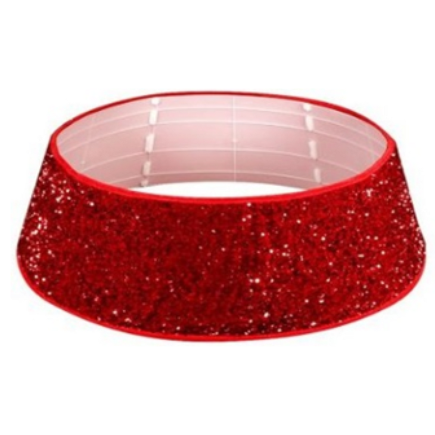 Red sequin Christmas Tree Skirt PartyPerfetto