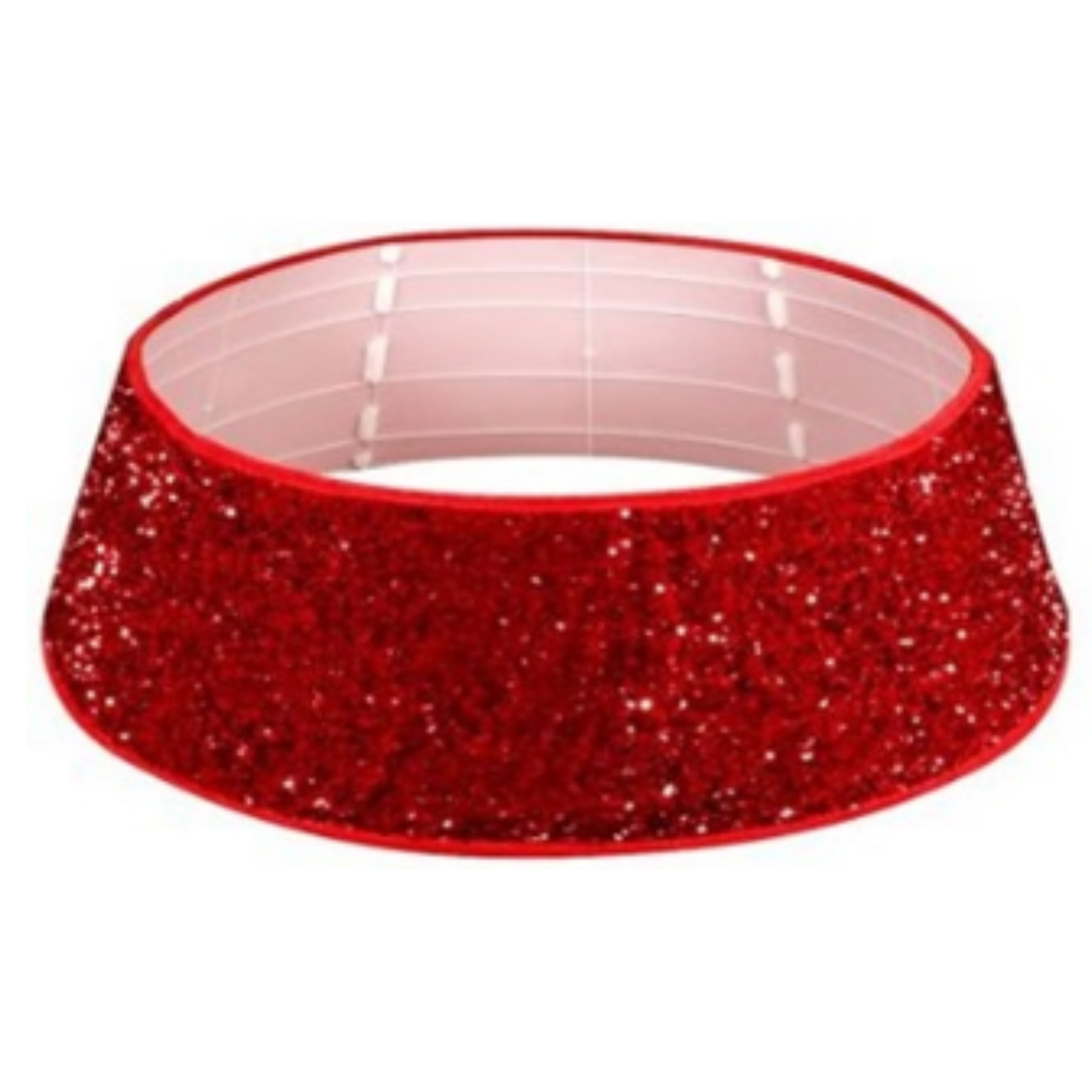 Red sequin Christmas Tree Skirt PartyPerfetto