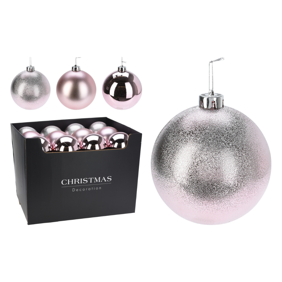 Silvery - Pink Xmas Bauble (S) PartyPerfetto