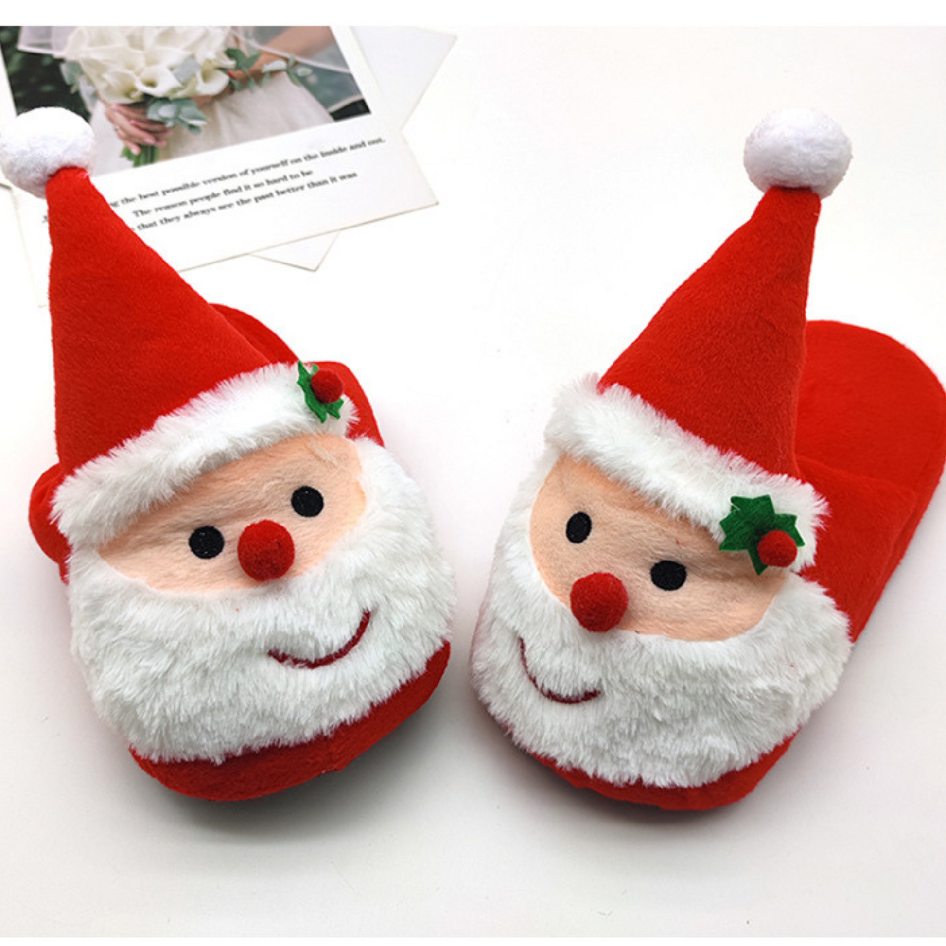 Red & White Santa Booties ( Kids + Adults) PartyPerfetto